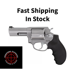 Taurus USA Defender 605, Double Action/Single Action, Steel Framed Revolver, 357 Magnum, 3 Stainless Steel Barrel, Stainless Steel Finish, Silver, Black Hogue Rubber Grips, Front Night Sight, 5 Rounds 2-60539NS