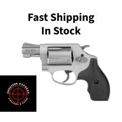 Smith & Wesson Model 637, Double/Single Action, Metal Frame Revolver, J-Frame, 38 Special +P, 1.88, Aluminum Alloy, Matte Finish, Silver, Rubber Grips, Fixed Sights, 5 Rounds 163050