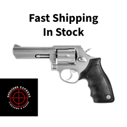 Taurus USA Model 65, Double Action, Metal Frame Revolver, Medium Frame, 357 Magnum, 4 Barrel, Stainless Steel, Matte Finish, Silver, Rubber Grips, Fixed Sights, 6 Rounds 2-650049