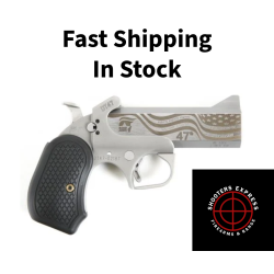 Bond Arms DT47, Derringer, 410 or 45LC, 4.25 Barrel, Steel, Silver, B6 Resin Grips, Fixed Sights, 2 Rounds, With Trigger Guard DT47-45-410