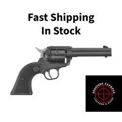 Ruger Wrangler, Single Action Only, Revolver, 22LR, 4.62 Barrel, Aluminum Alloy, Cerakote Finish, Black, Checkered Synthetic Grips, Integral Notch Rear Sight/Blade Front Sight, Transfer Bar Safety, 6 Rounds 02002