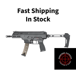 Springfield Kuna, Semi-automatic Pistol, 9MM, 6 Threaded Barrel, 1/2X28 Thread Pitch, Roller Delayed, M-LOK Handguard, Strike Industries FSA Pistol Brace, Anodized Finish, Black, 30 Rounds, 2 Magazines, Includes Front and Rear Flip Up Sights KN9069B-