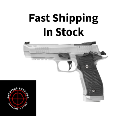 Sig Sauer P226 XFive, Single Action Only, Semi-automatic, Metal Frame Pistol, Full Size, 9MM, 5 Barrel, Stainless Steel Frame, Hogue G10 Piranha Grips with Alloy Magwell, Fully Adjustable AX3 Trigger, 20 Rounds, 3 Magazines 226X5-9-STAS
