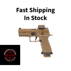 Sig Sauer P320 M18X, Striker Fired, Semi-automatic, Polymer Framed Pistol, Carry, 9MM, 3.9 Barrel, PVD Finish, Coyote Tan, RomeoM17 Red Dot Sight, SIGLITE Night Sights, 21 Rounds, 3 Magazines M18X-9-RX
