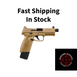 FN America FN 545 Tactical, Semi-automatic, Striker Fired, Full Size, 45 ACP, 4.71 Barrel, Polymer Frame, Flat Dark Earth, 1 -18 Rd Magazines and 1-15Rd Magazine, Non-Manual Safety, Suppressor Height Night Sights, Low Profile Optics Mounting System,