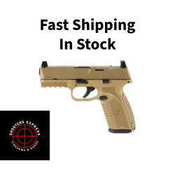 FN America FN 510 MRD, Semi-automatic, Striker Fired, Polymer Frame Pistol, Full Size, 10mm, 4.1 Barrel, Anodized Finish, Flat Dark Earth, Optic Height Sights, Optics Ready, 15 Rounds, 2 Magazines 66-101380