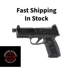 FN America FN509M Tactical, Semi-automatic, Striker Fired, Polymer Frame Pistol, Mid-Size, 9MM, 4.5 Barrel, Threaded 1/2x28, PVD Finish, Black, Optic Ready, Flat Faced Trigger, Suppressor Height 3 Dot Night Sights, Non-Manual Safety, 5 Magazines, (1)