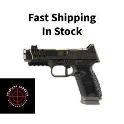 FN America 509 CC Edge XL, Striker Fired, Semi-automatic, Polymer Framed Pistol, Compact, 9MM, Gold TiN 4.2 Barrel, Quick Detach Compensator, PVD Finish, Graphite Slide, Black Frame, Flat Face Trigger, Flared Magazine Well, Fiber Optic Front Sight, 1