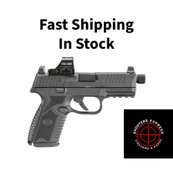 FN America FN509M Tactical, Striker Fired, Semi-automatic, Polymer Frame Pistol, Mid-Size, 9MM, 4.5 Barrel, Threaded 1/2X28, Matte Finish, Black, Inlcudes Holosun 407C Red Dot Sight, Non-Manual Safety, Optic Height Night Sights, 2 Magazines, (1)-24 R