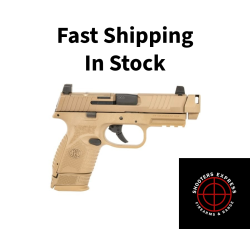 FN America FN 509 MRD Compensated, Semi-automatic, Striker Fired, Polymer Framed Pistol, Compact, 9MM, 4.2 Barrel, Auto Indexing Compensator, Matte Finish, Flat Dark Earth, Optics Ready Slide, Co-Witness Iron Sights, Non-Manual Safety, 2 Magazines, (