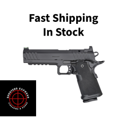 Springfield 1911 DS Prodigy 5 AOS Handgun, Semi-Automatic Metal Frame Pistol, Forged Stainless Steel Barrel, Cerakote Finish, Black, Polymer Grips, Fiber Optic Front and Black Serrated Rear Sights, 2 Magazines, (1)-17Rd (1)-20Rd PH9119AOS