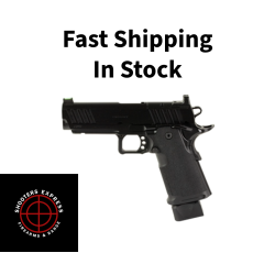 Springfield 1911 DS Prodigy 4.25 AOS Handgun, Semi-Automatic Metal Frame Pistol, 4.25 Forged Stainless Steel Match Grade Barrel, Forged Carbon Steel Frame, Black Cerakote Finish, Polymer Grips, Optics Ready, Fiber Optic Front and Black Serrated Rear