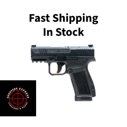 CANIK METE MC9L, Semi-automatic, Striker Fired, Polymer Frame Pistol, Compact, 9MM, 3.18 Barrel, Nitride Finish, Black, Optic Ready, White Dot Front Sight, Blackout Rear Sight, 2 Magazines, 17 Rounds, Includes Custom Holster HG7882-N