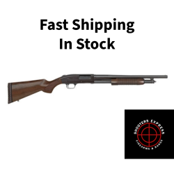 Mossberg 500, Retrograde, Pump, 12 Gauge 3, 18.5, Blue, Wood, Right Hand, Cylinder, 3, 5Rd 50429