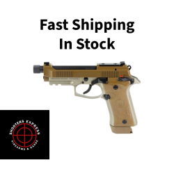 Beretta 80X Cheetah Tactical, Double Action/Single Action, Semi-automatic, Metal Frame Pistol, 380ACP, 4.4 Threaded Barrel, Polymer Grip, Manual Safety/Decocker, Matte Finish, Desert, Front Picatinny Rail, Optic Ready, 15 Rounds, 2 Magazines J80XTD15