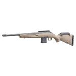 Ruger American Rifle Ranch, Generation II, Bolt Action Rifle, 556NATO, 16.1 Spiral Fluted Barrel, 1:8 Twist, Threaded 1/2x28, Muzzle Brake, Cerakote Finish, Cobalt, Flat Dark Earth Splatter Synthetic Stock, Manual Safety, Picatinny Rail, 10 Rounds, 1