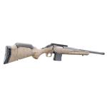 Ruger American Rifle Ranch, Generation II, Bolt Action Rifle, 556NATO, 16.1 Spiral Fluted Barrel, 1:8 Twist, Threaded 1/2x28, Muzzle Brake, Cerakote Finish, Cobalt, Flat Dark Earth Splatter Synthetic Stock, Manual Safety, Picatinny Rail, 10 Rounds, 1