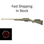 Ruger American Generation II, Predator, Bolt Action Rifle, 6.5 PRC, 22 Spiral Fluted Barrel, 1:8 Twist, Threaded 5/8-24, Muzzle Brake, Cerakote Finish, Burnt Bronze, Green Splatter Synthetic Stock, Manual Safety, Picatinny Rail, 3 Rounds, 1 Magazine