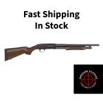 Mossberg 500, Retrograde, Pump, 12 Gauge 3, 18.5, Blue, Wood, Right Hand, Cylinder, 3, 5Rd 50429