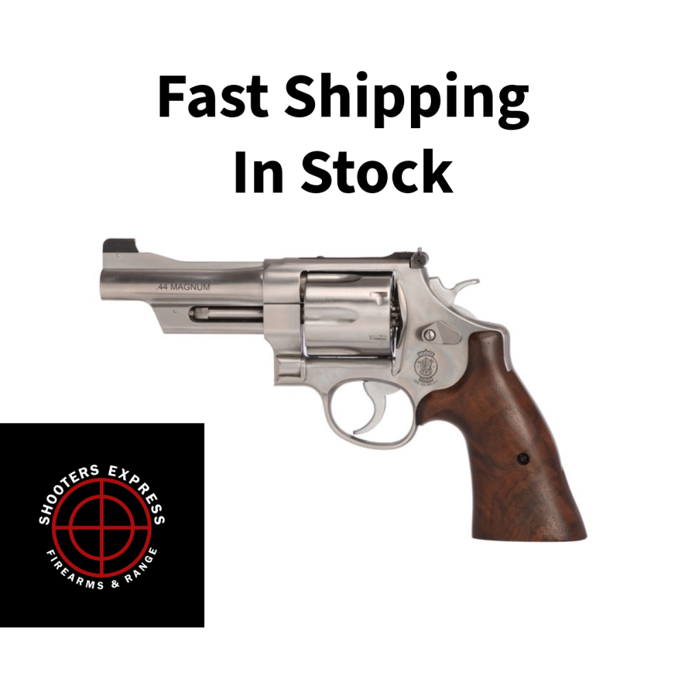 629 MOUNTAIN GUN 44MAG 4 SS BEAR HUG GRIPS/GOLD BEAD/NO IL