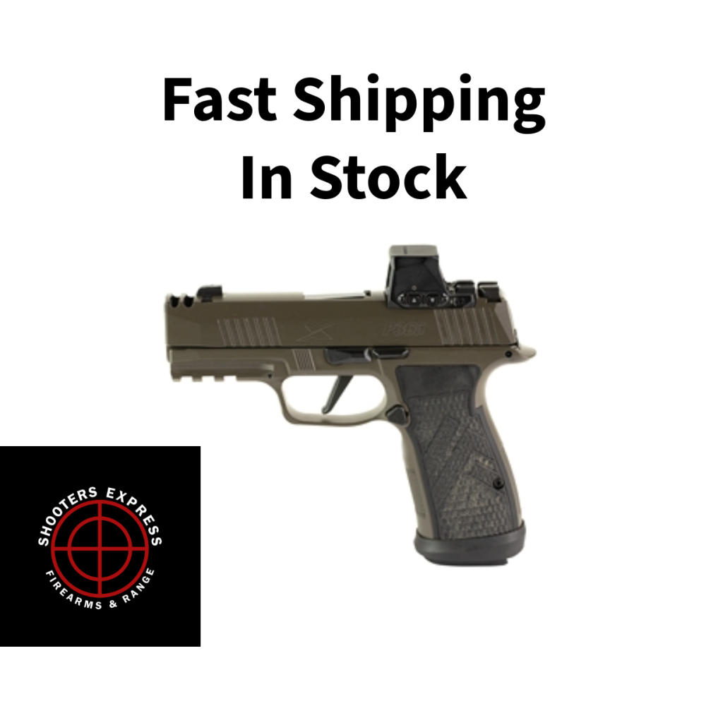 Sig Sauer P365 AXG Legion, Striker Fired, Semi-automatic, Metal Frame Pistol, Sub-Compact, 9MM, 3.1 Barrel, Cerakote Finish, Legion Gray, Romeo-X Compact Red Dot Sight, G10 Grips, XRAY3 Day/Night Sights, Optic Ready, Compensator, 17 Rounds, 3 Magazin