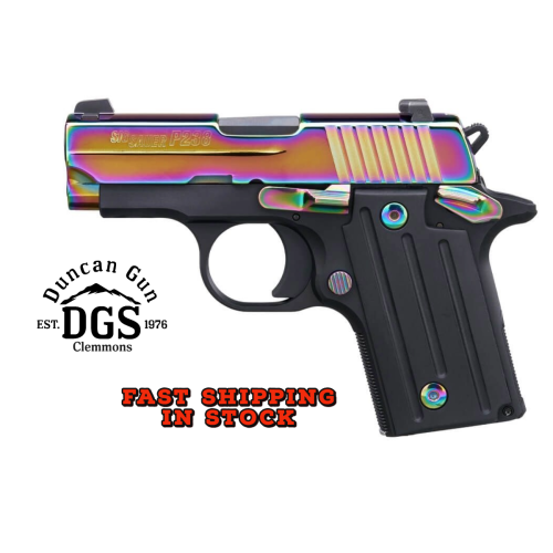 SIG P238 380ACP RAINBOW TITANIUM 2.7 SAO 6RD