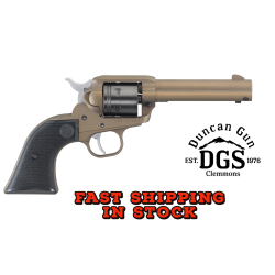 Ruger 2004 Wrangler  22 LR 6 Shot 4.62 Burnt Bronze Cerakote Barrel, Black Cerakote Cylinder, Burnt Bronze Cerakote Frame Black Checkered Polymer Grips