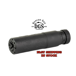 SilencerCo Velos K Suppressor, 556NATO/223 Remington, 4.76 Long, 12.4 oz, 17-4 Stainless Steel & Inconel 625 Construction, V-Series Cerakote Finish, Black, Includes Internal Charlie Flash Hider Front Cap, Charlie ASR Mount, ASR Muzzle Device, Spanner