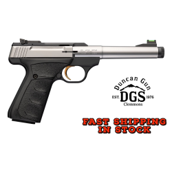 BUCK MARK CAMPER SS 22LR 5IN BARREL 10RD SILVER TB FO OVER MOLDED GRIP 051616490