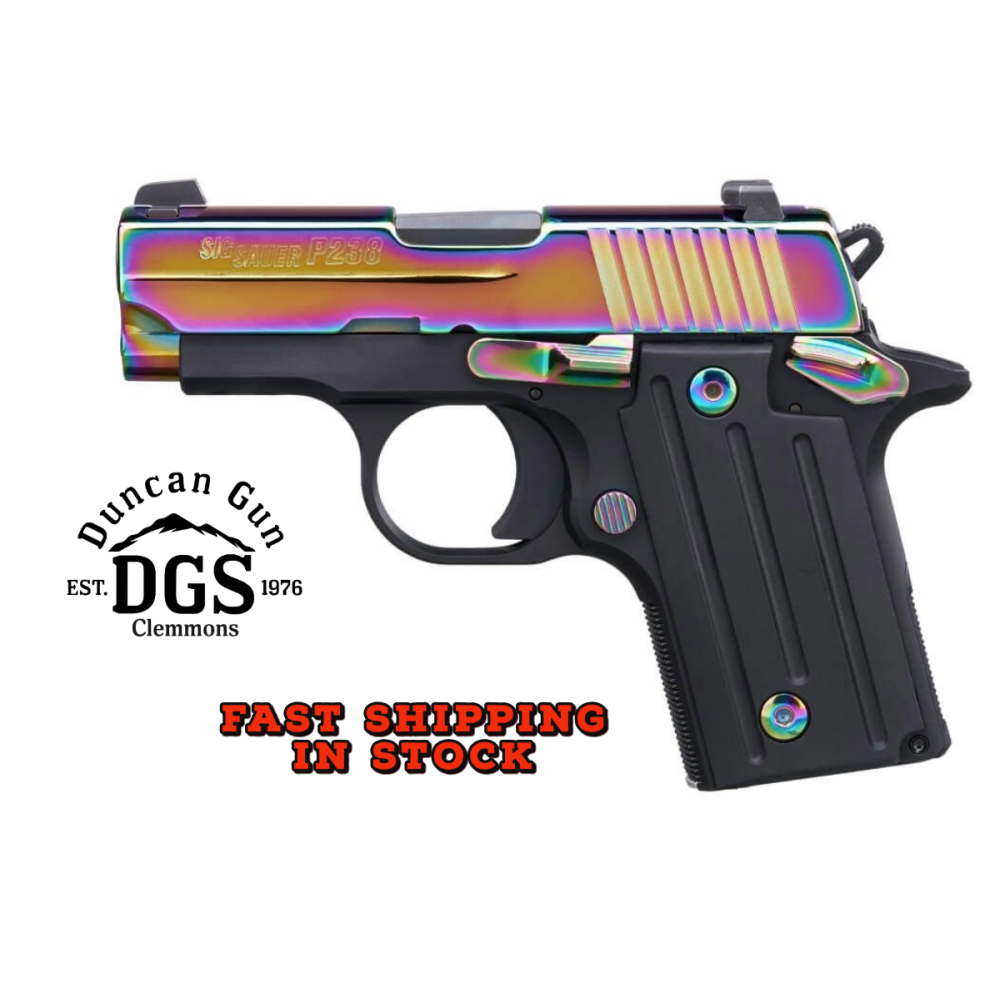 SIG P238 380ACP RAINBOW TITANIUM 2.7 SAO 6RD