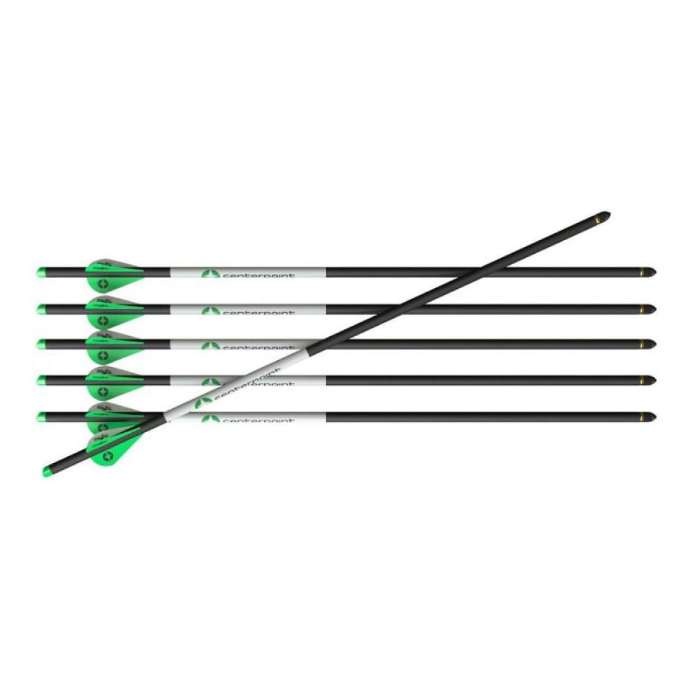 CENTERPOINT 400 GRAIN CARBON CROSSBOW ARROWS 6-PACK