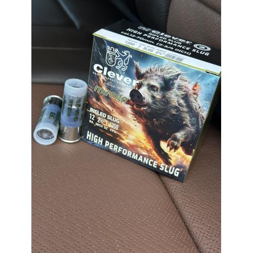 Clever 1oz SLUG 12GA 2-3/4" RIFLED 25/BOX