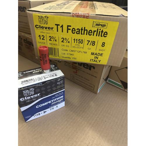 Clever T-1 12ga. 1150fps Featherlite 7/8oz. #8