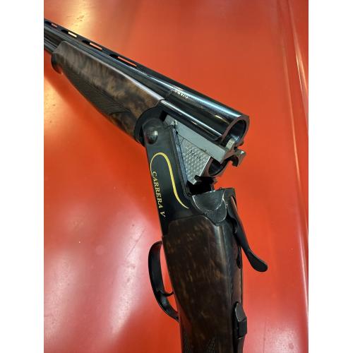 F.A.I.R. - Carrera V Giovane - BLACK RECEIVER W/GOLD INLAY, O/U SHOTGUN, FX WOOD, MONTE CARLO STOCK WITH SCHNABEL FOREARM, STANDARD RIB