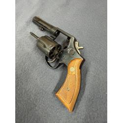 S & W rare 9MM revolver 6 round. Wood grips very nice and original box. (Consignment)