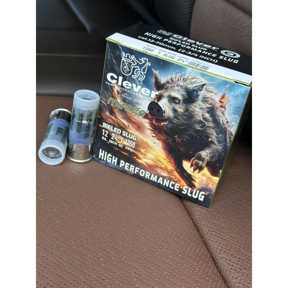 Clever 1oz SLUG 12GA 2-3/4" RIFLED 25/BOX
