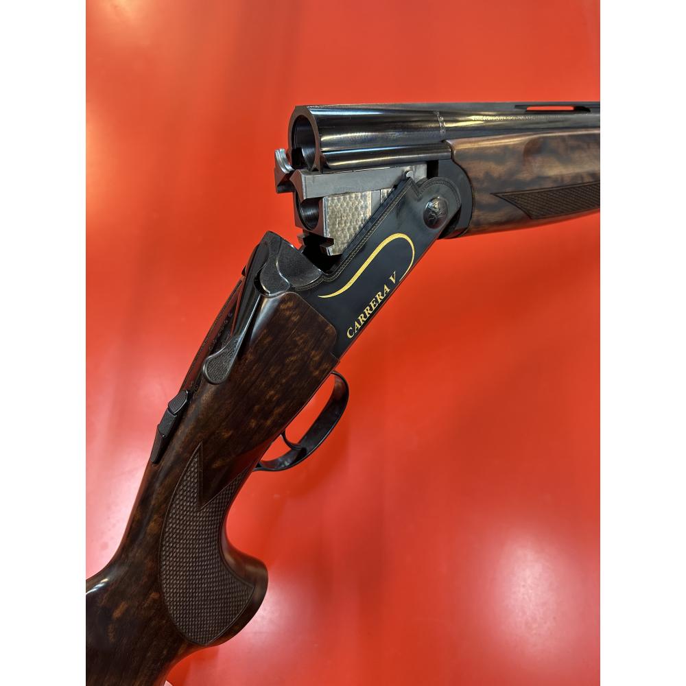 F.A.I.R. - Carrera V Giovane - BLACK RECEIVER W/GOLD INLAY, O/U SHOTGUN, FX WOOD, MONTE CARLO STOCK WITH SCHNABEL FOREARM, STANDARD RIB