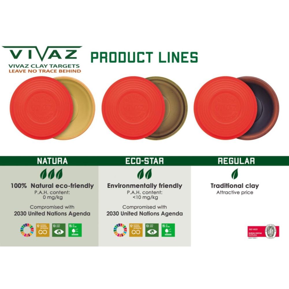 Vivaz Pine resin clay targets 120ct case