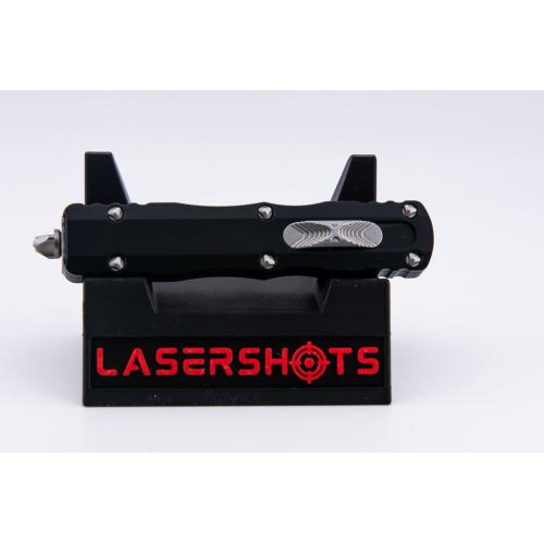 Microtech Dirac D/E - Black Handle - Stonewash Standard