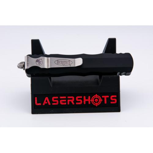 Microtech Dirac D/E - Black Handle - Stonewash Standard