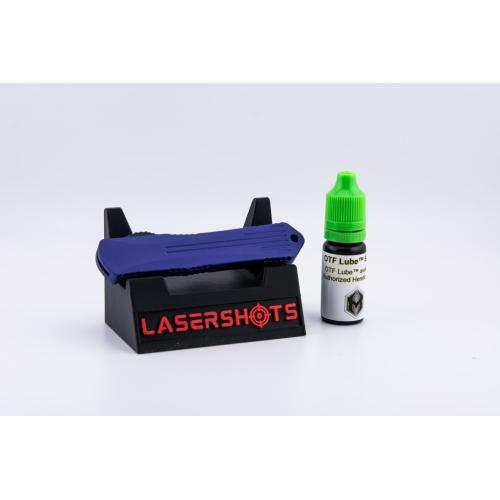 Heretic Knives Manticore-S Recurve - Purple Handle - Battleworn Black