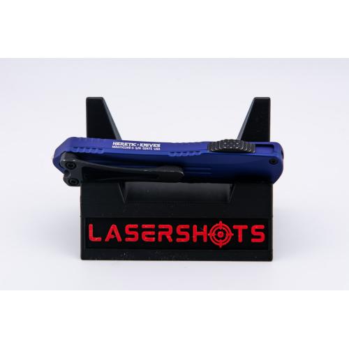 Heretic Knives Manticore-S Recurve - Purple Handle - Battleworn Black