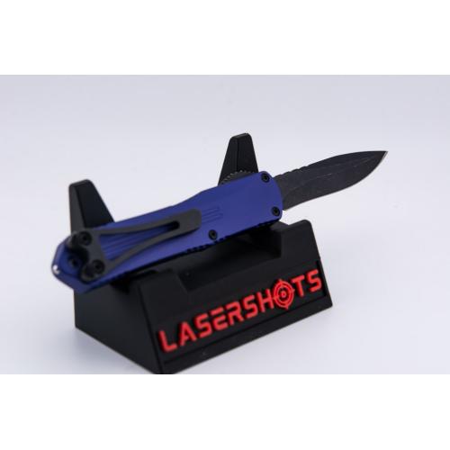 Heretic Knives Manticore-S Recurve - Purple Handle - Battleworn Black