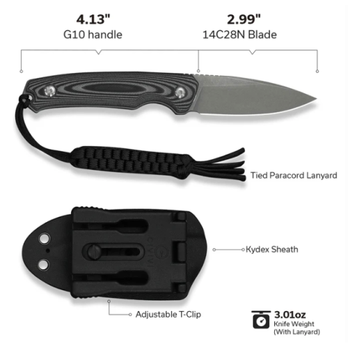 CIVIVI Altus Fixed Blade Knife G10 14C28N C20076B-2