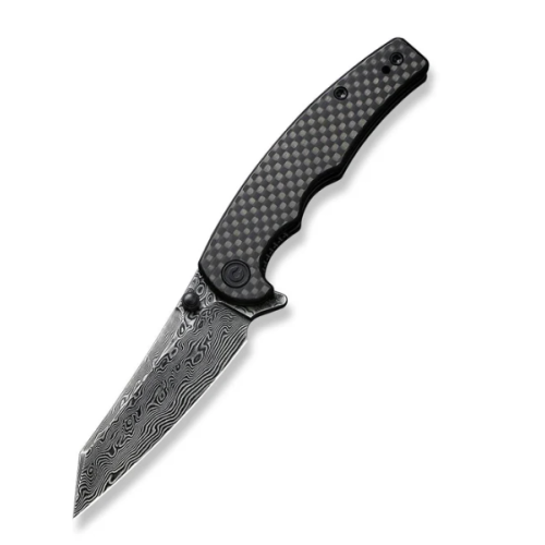 CIVIVI P87 Damascus Flipper Carbon Fiber C21043-DS1