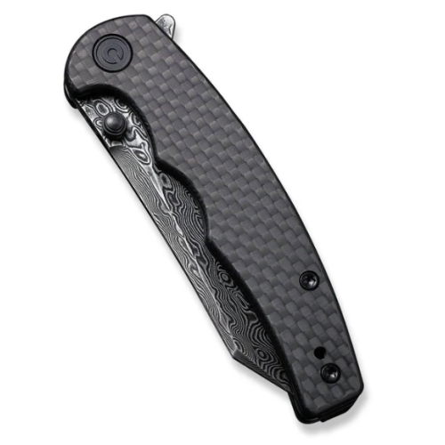 CIVIVI P87 Damascus Flipper Carbon Fiber C21043-DS1