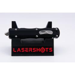 Microtech Dirac D/E - Black Handle - Stonewash Standard