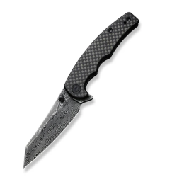 CIVIVI P87 Damascus Flipper Carbon Fiber C21043-DS1