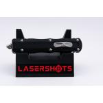 Microtech Dirac D/E - Black Handle - Stonewash Standard