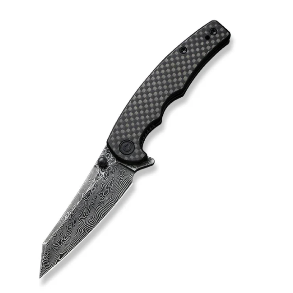 CIVIVI P87 Damascus Flipper Carbon Fiber C21043-DS1